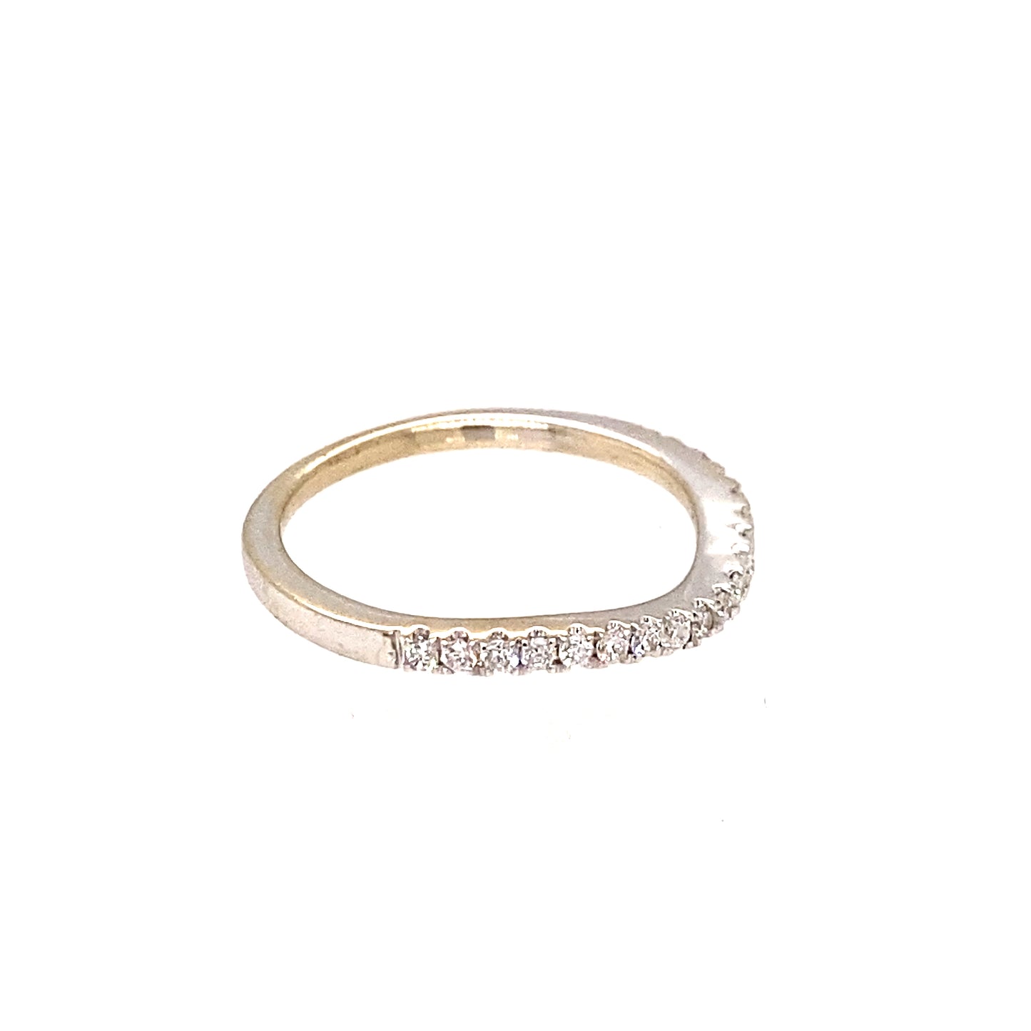 14K White Gold Diamond Wedding Band