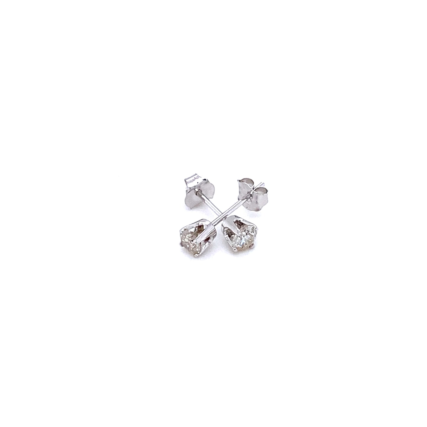 14k White Gold 0.20 ctw Diamand Stud Earrings