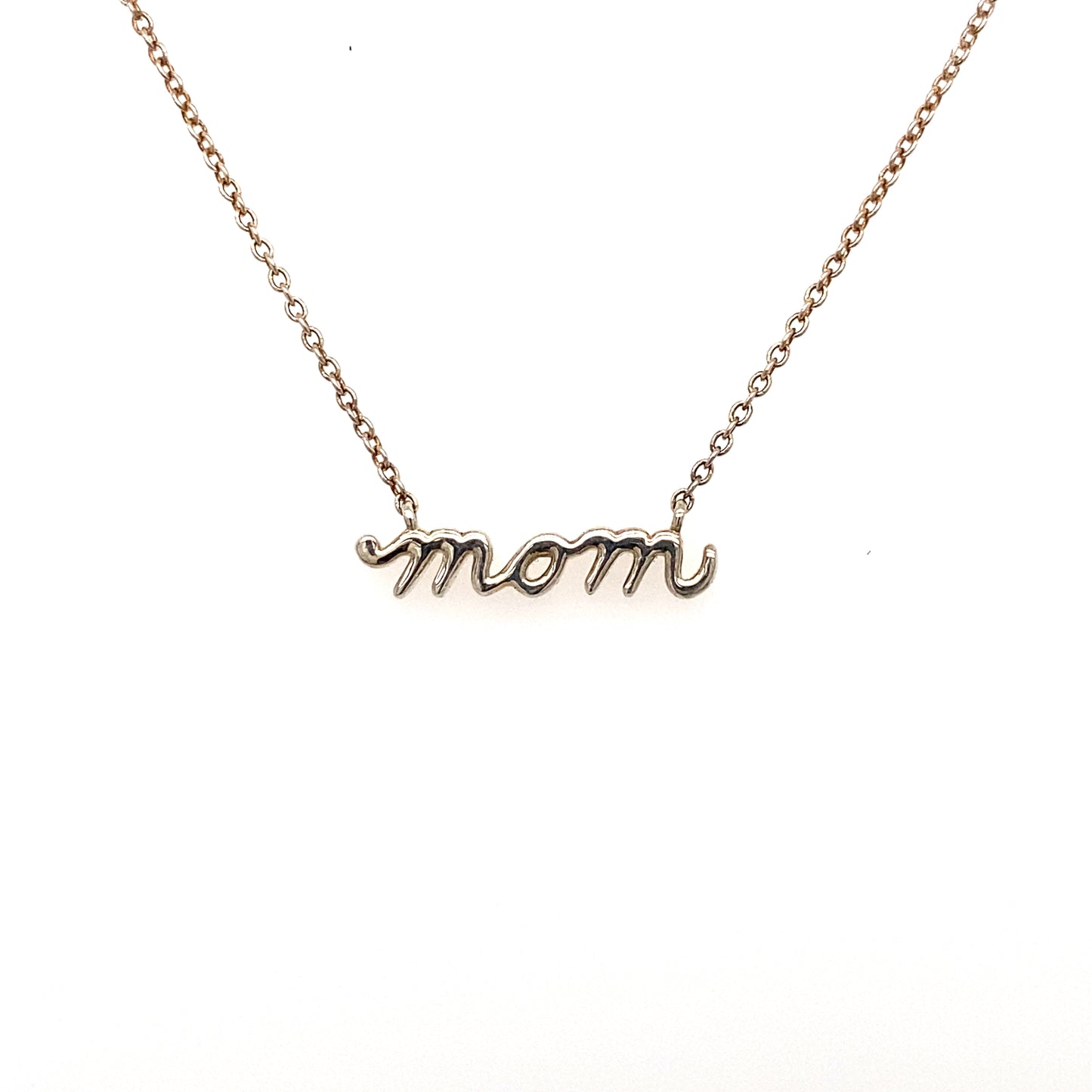 Sterling Silver "Mom" Necklace 103248