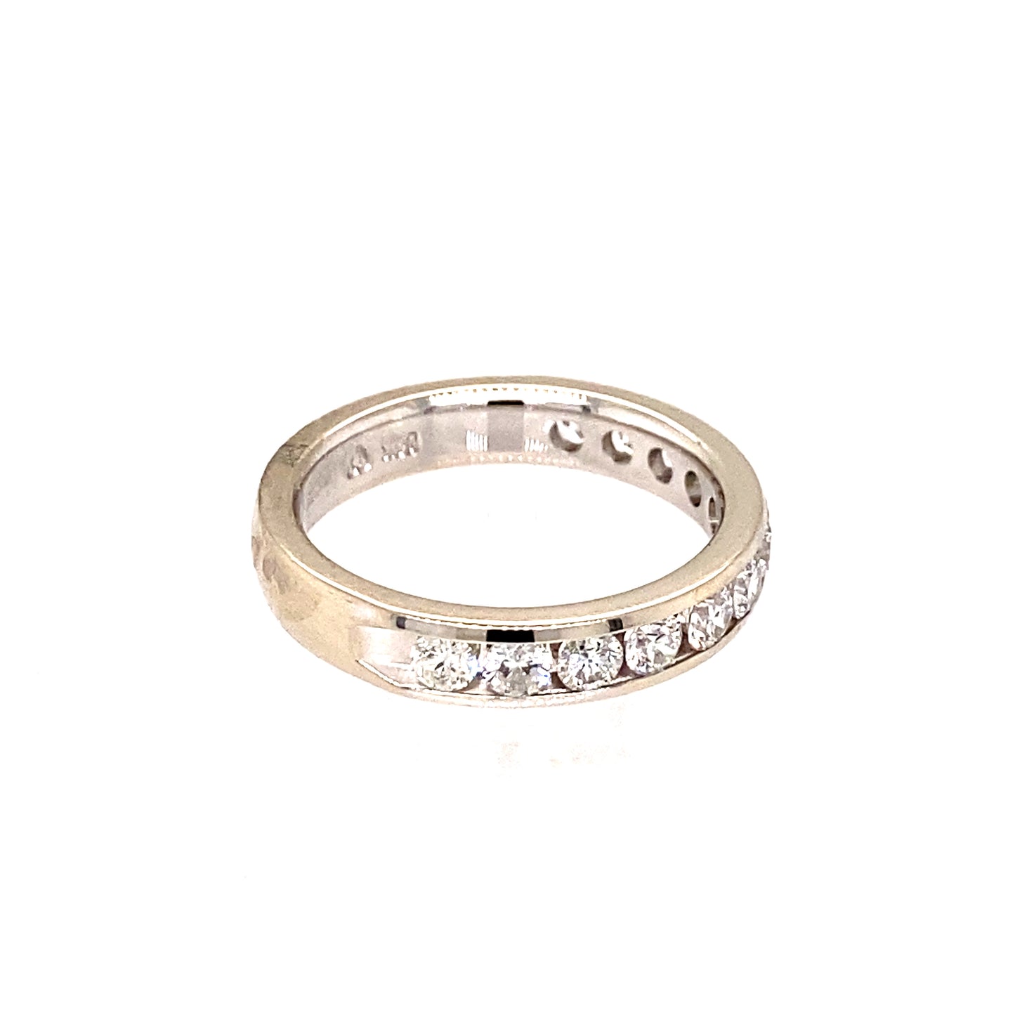 14K White Gold 1 ctw. Channel Set Diamond Wedding Band
