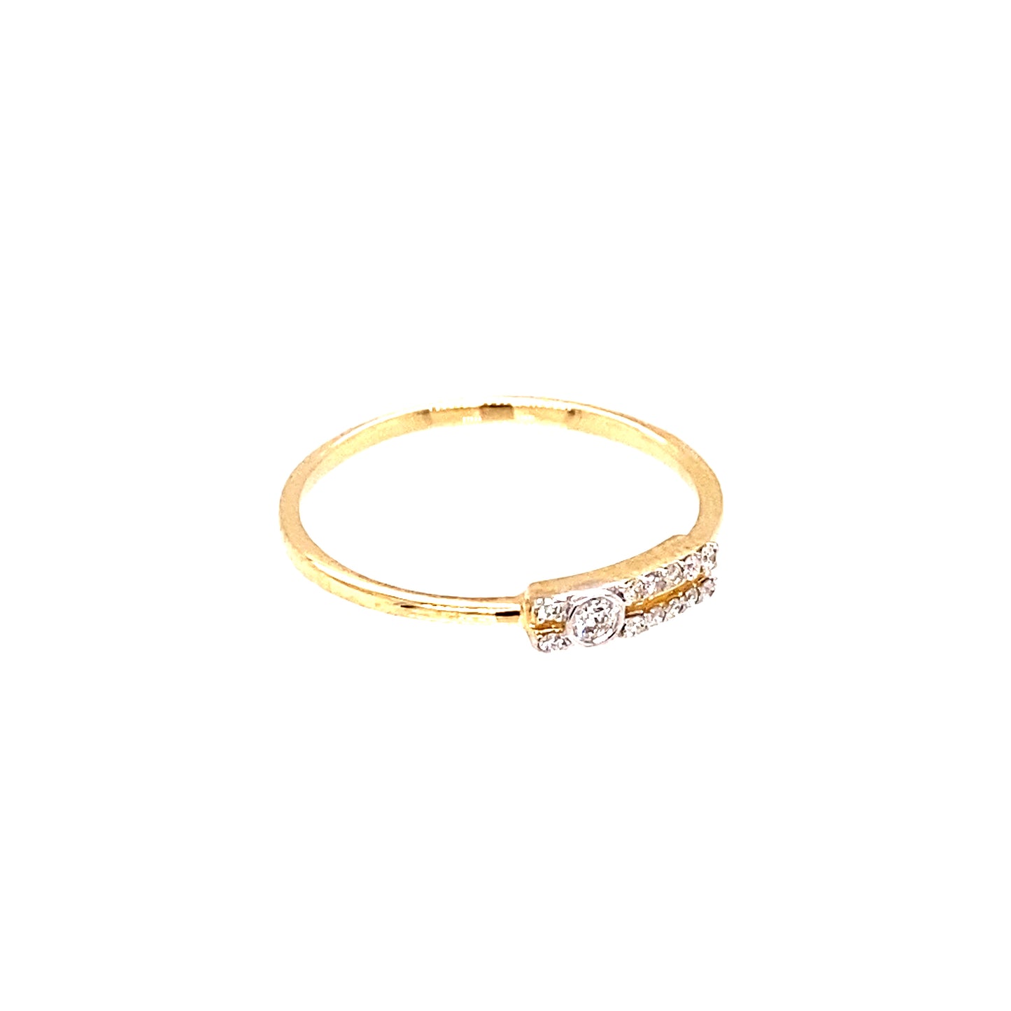 14K Yellow Gold Diamond Wedding / Stackable Band