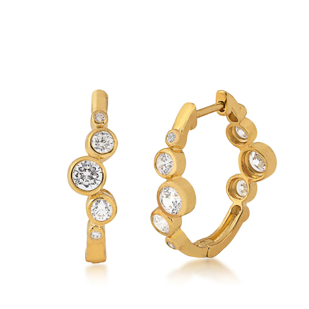 Silver Elegance Multi Cubic Zirconia Earrings
