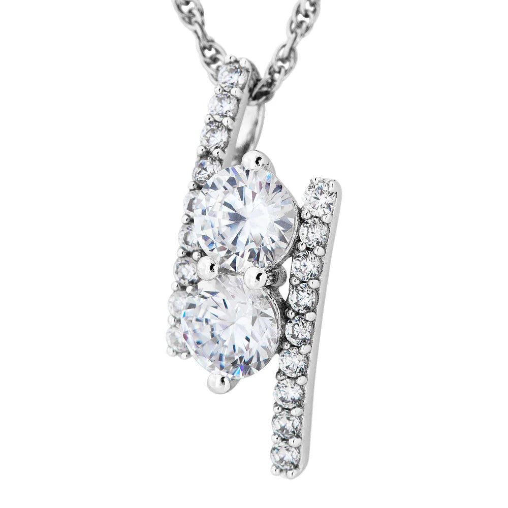 Silver Elegance Cubic Zirconia Pendant & Sterling Silver Necklace