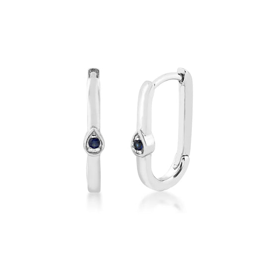 Pure Elegance Sapphire Sterling Silver Earrings