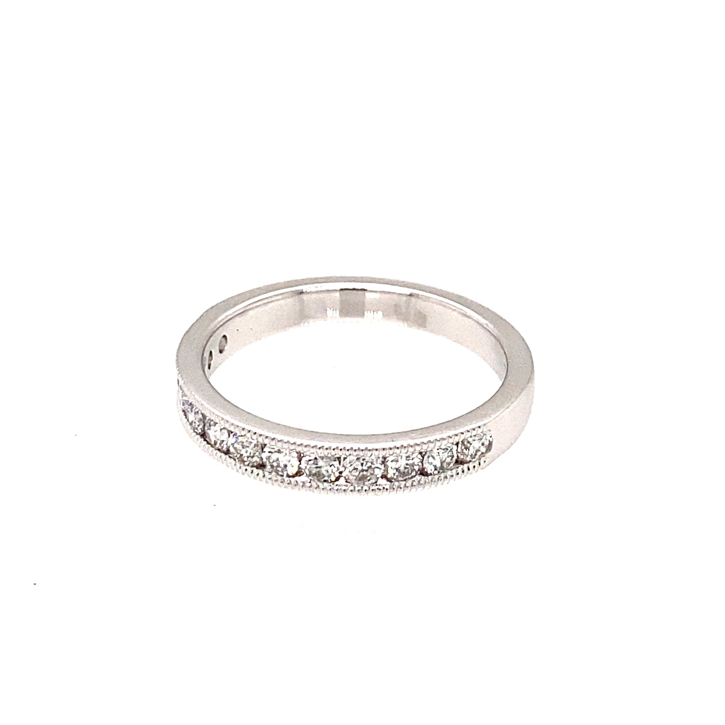 14K White Gold 1/2 ct Diamond Eternity Wedding Band