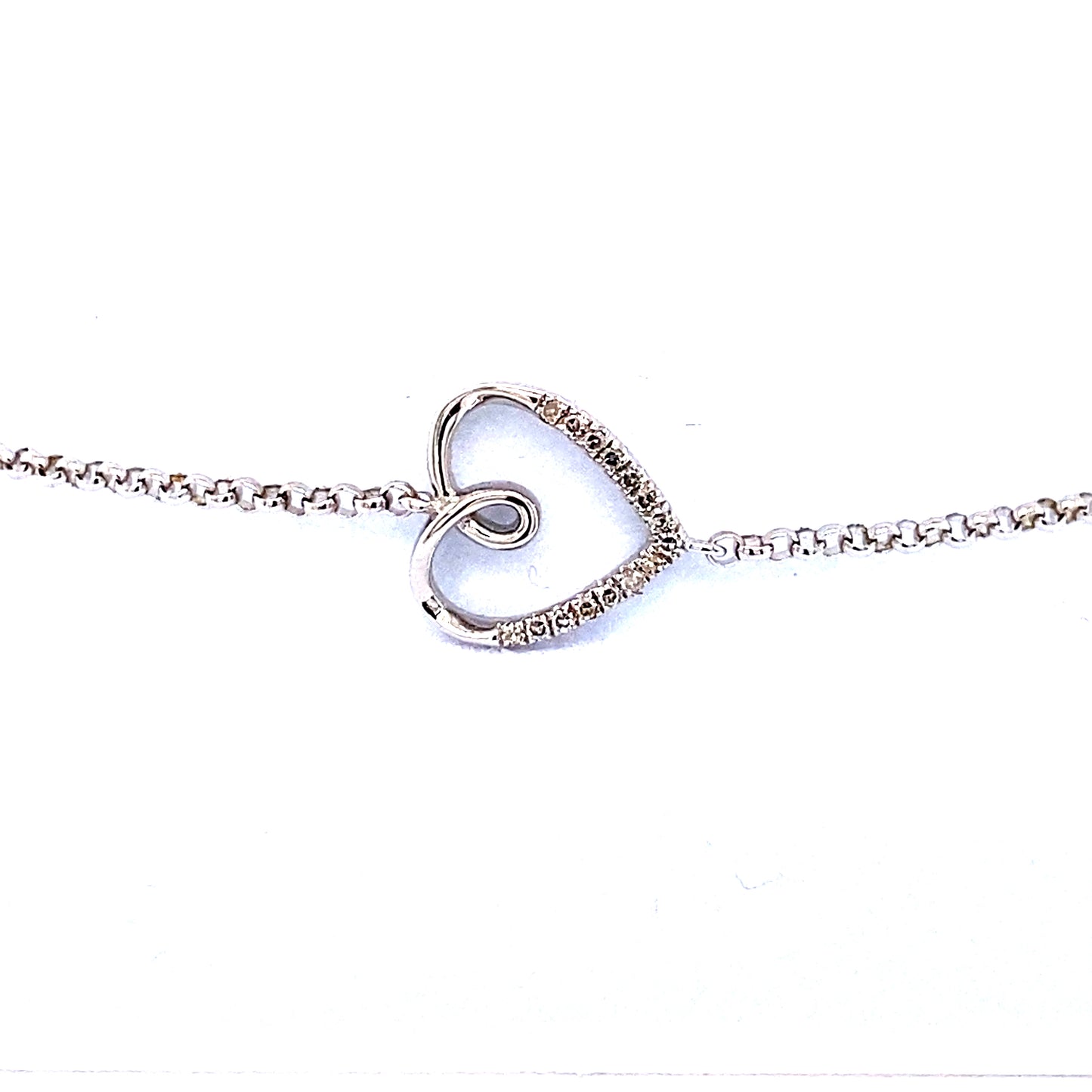 Eternal Elegance Sterling Silver Heart Bracelet