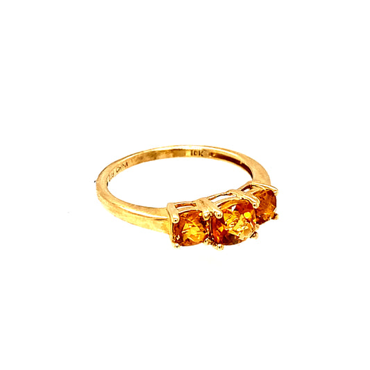 10K Yellow Gold Citrine Fashion Ring