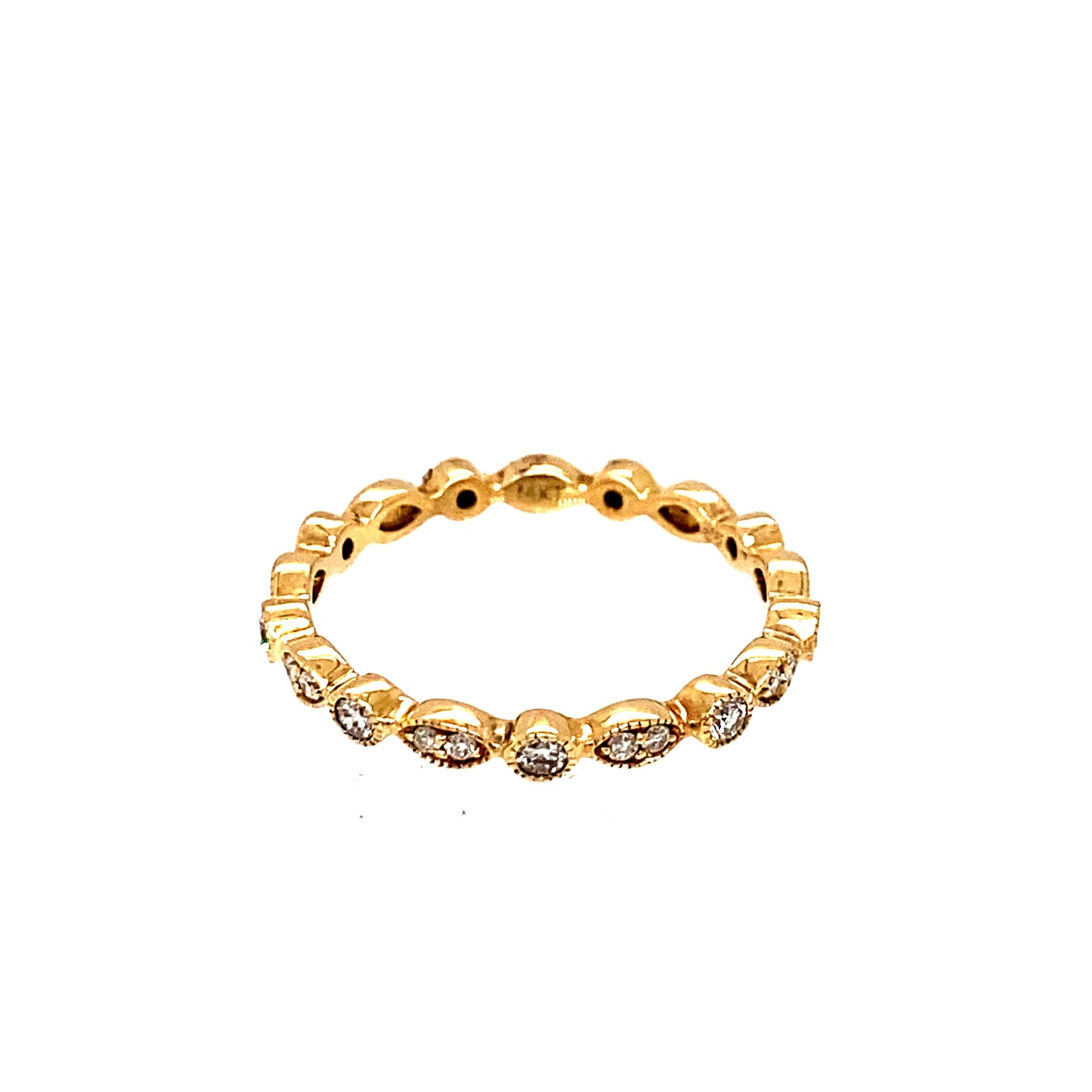 14K Yellow Gold Diamond Wedding Band