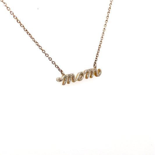 Sterling Silver "Mom" Necklace 103248
