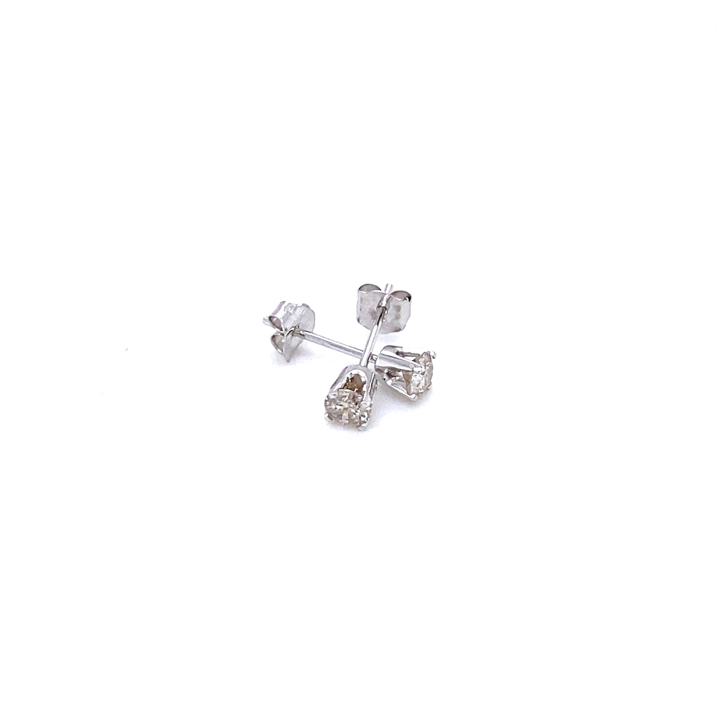 14k White Gold 0.20 ctw Diamand Stud Earrings