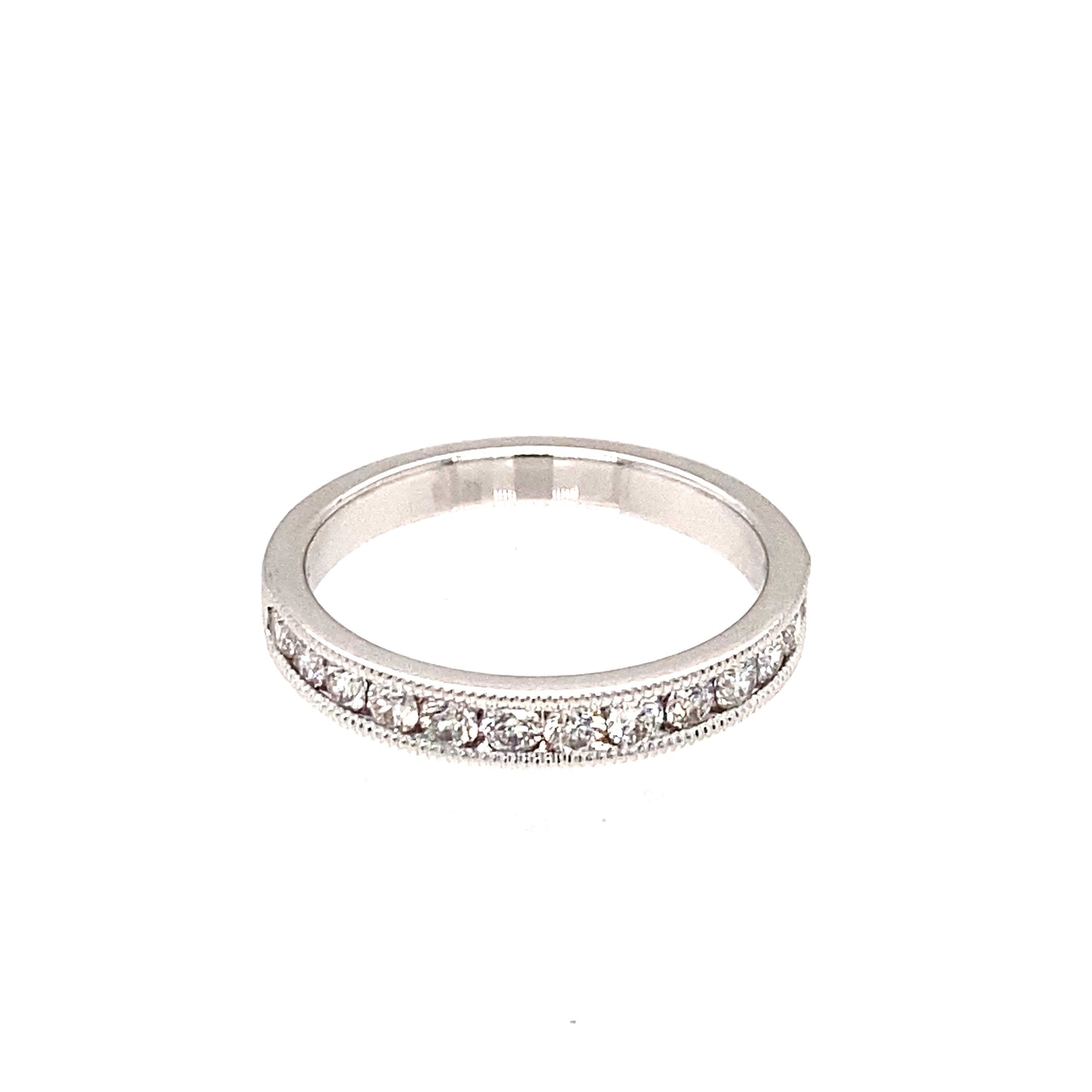 14K White Gold 1/2 ct Diamond Eternity Wedding Band