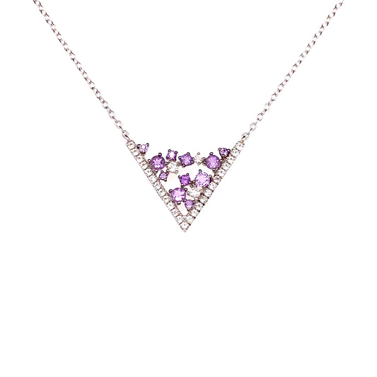 Pure Elegance Amethyst Sterling Silver Necklace