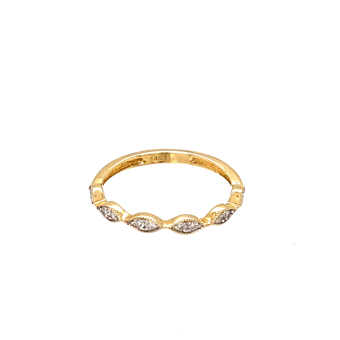 14K Yellow Gold .14 ctw. Diamond Wedding Band