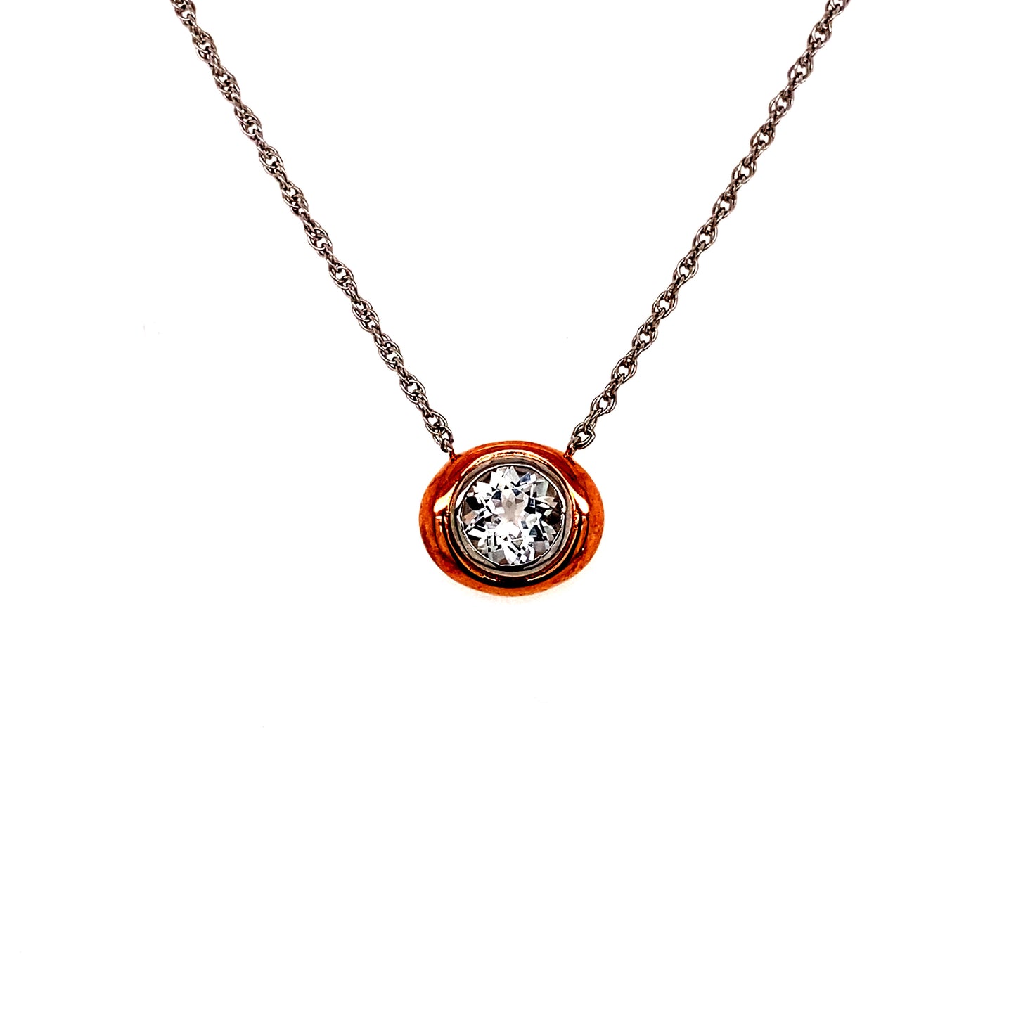 Pure Elegance White Topaz Sterling Silver Necklace & Pendant