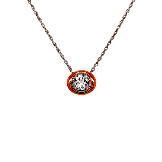 Pure Elegance White Topaz Sterling Silver Necklace & Pendant