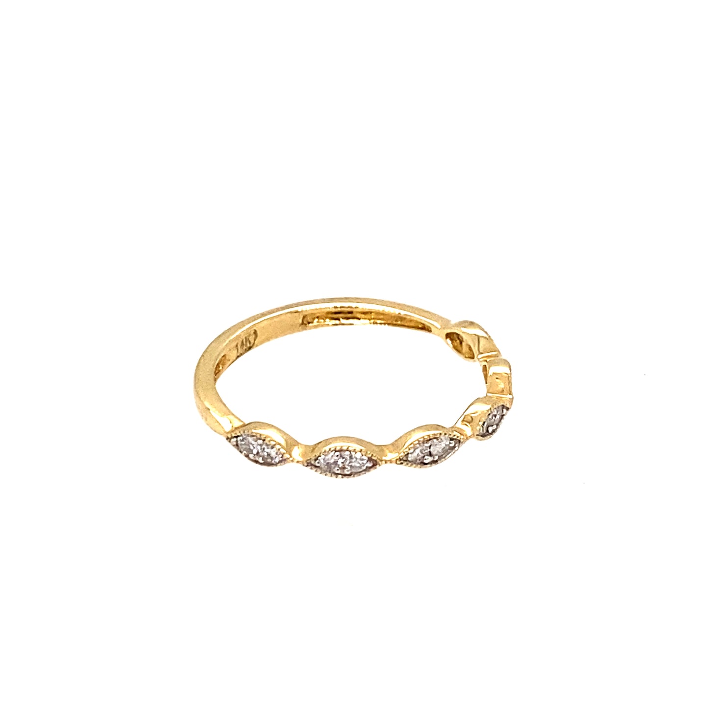 14K Yellow Gold .14 ctw. Diamond Wedding Band