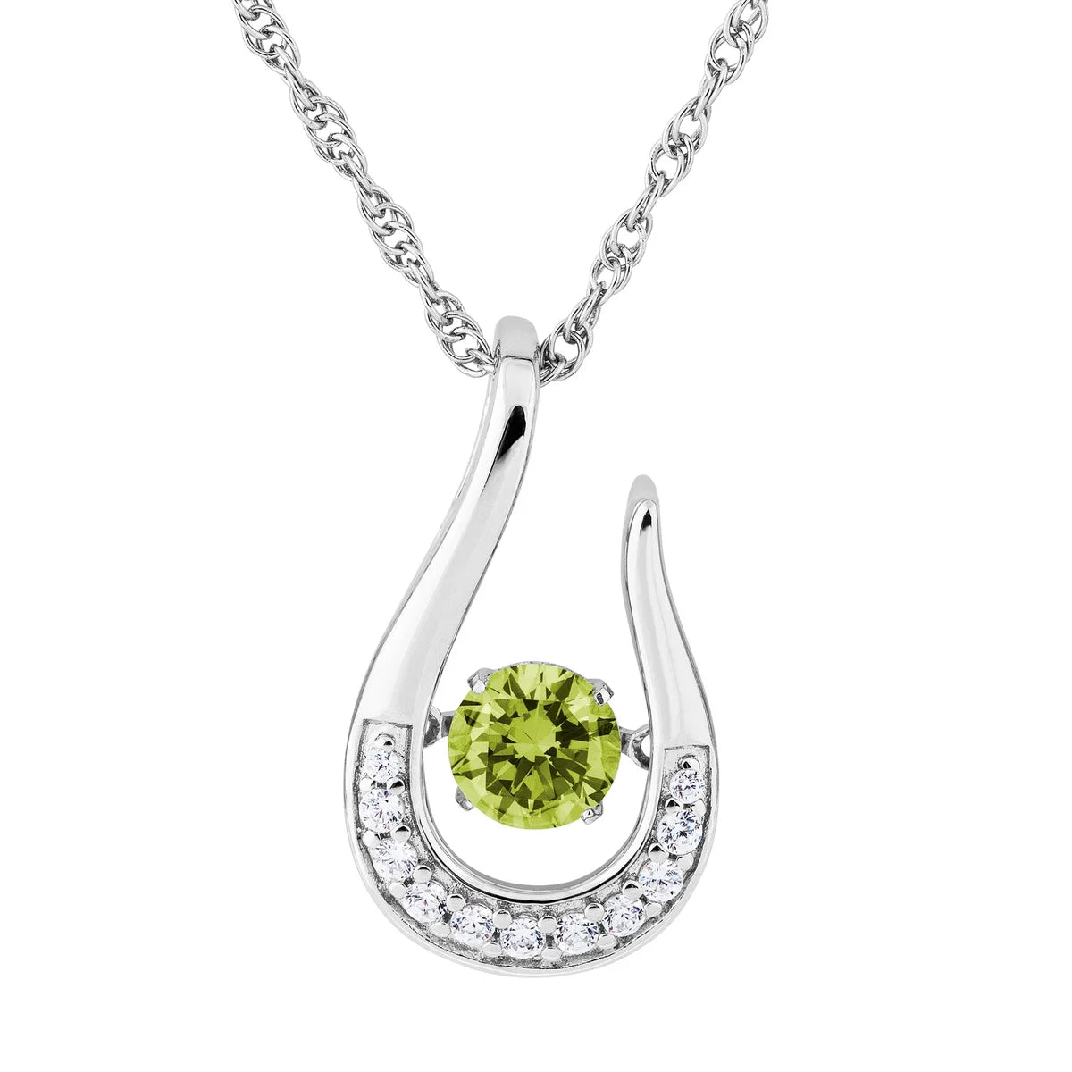 Silver Elegance Glimmer Birth Stone Necklaces